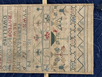 Lot 1074 - Needlework Band Sampler "Mary Pemberton"