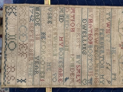 Lot 1074 - Needlework Band Sampler "Mary Pemberton"