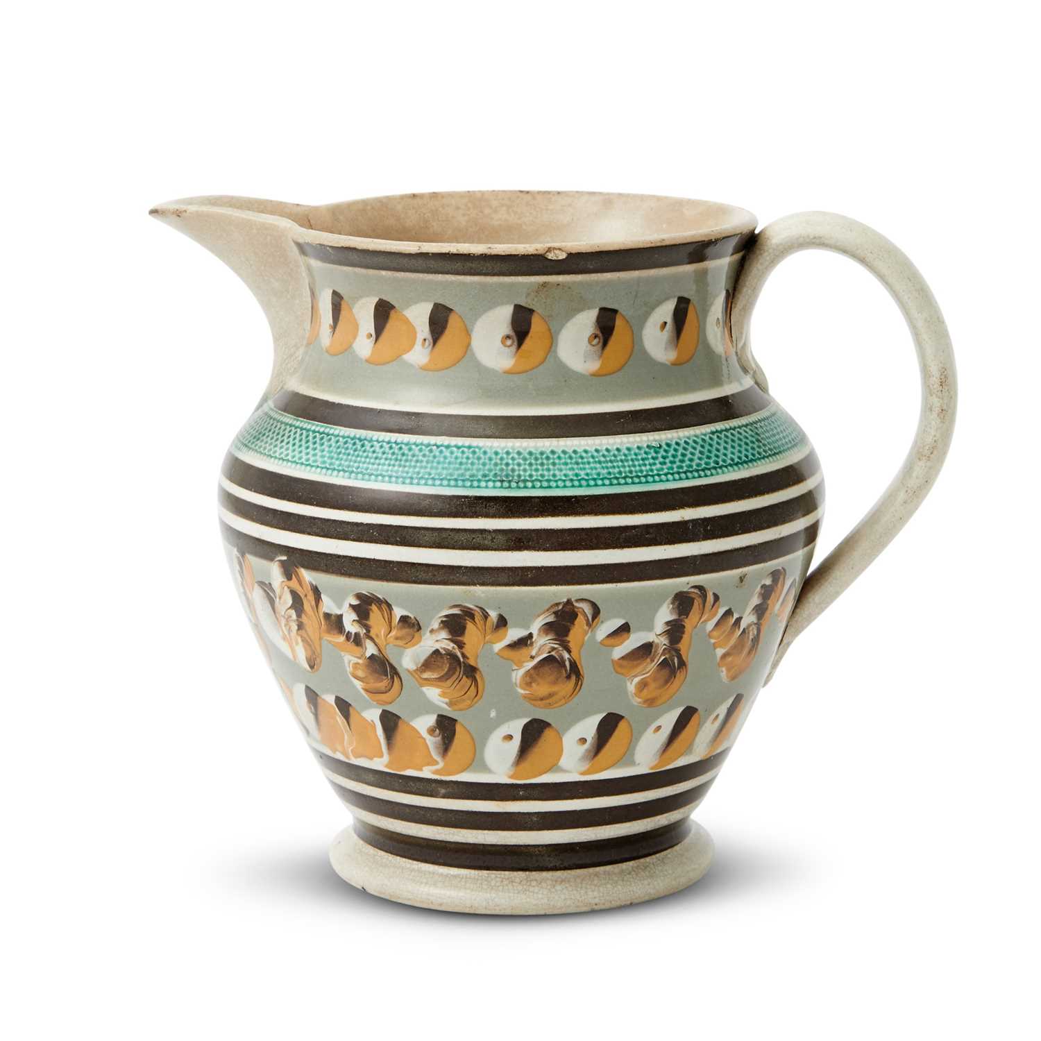 Lot 1078 - Slip-decorated Creamware Jug
