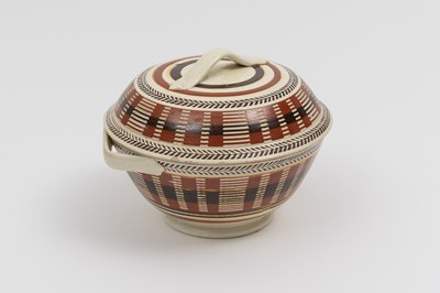 Lot 1077 - Slip-decorated Creamware Covered Tureen