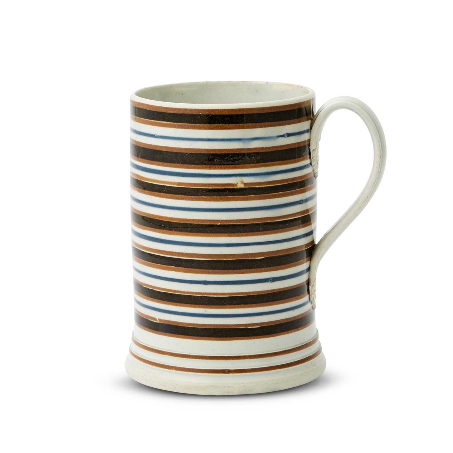 Lot 1083 - Slip-decorated Pearlware Quart Mug