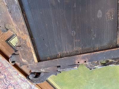 Lot 1061 - George III Mahogany and Parcel-gilt Scroll-frame Mirror