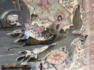 Lot 1061 - George III Mahogany and Parcel-gilt Scroll-frame Mirror