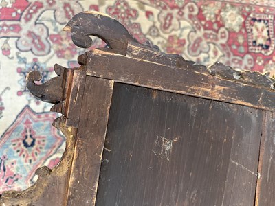 Lot 1061 - George III Mahogany and Parcel-gilt Scroll-frame Mirror