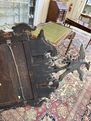 Lot 1061 - George III Mahogany and Parcel-gilt Scroll-frame Mirror