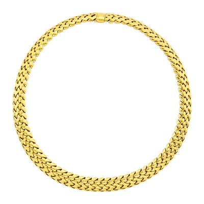 Lot 32 - Tiffany & Co. Gold 'Vannerie' Necklace