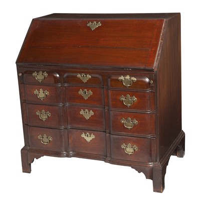 Lot 1062 - Chippendale Mahogany Slant-lid Desk