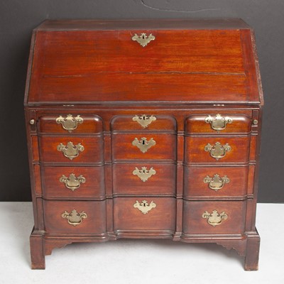 Lot 1062 - Chippendale Mahogany Slant-lid Desk