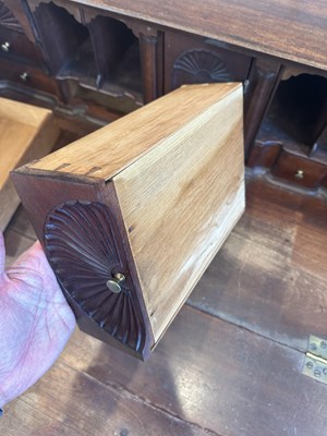 Lot 1062 - Chippendale Mahogany Slant-lid Desk