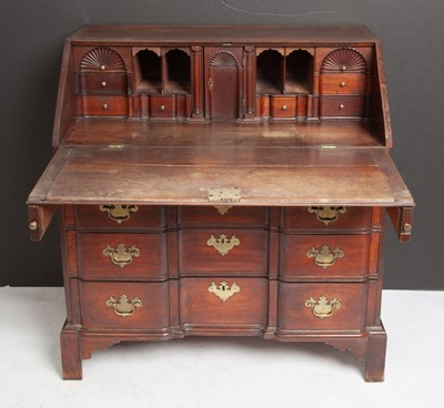 Lot 1062 - Chippendale Mahogany Slant-lid Desk