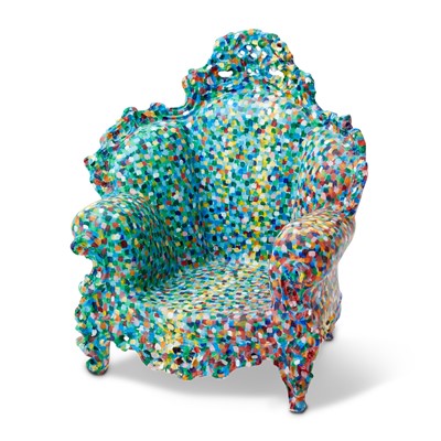 Lot 192 - Alessandro Mendini for Edition Vitra Design Museum Painted Porcelain "Poltrona Di Proust" Armchair