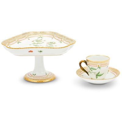 Lot 217 - Group of Royal Copenhagen Flora Danica Porcelain Table Articles