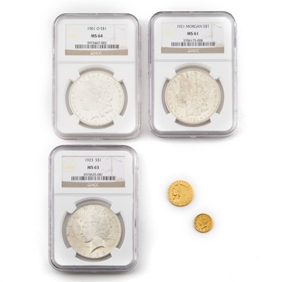 Lot 1146 - United States Gold and Silver Coin Group