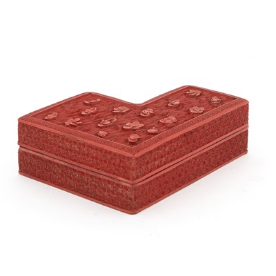 Lot 499 - A Chinese Cinnabar Lacquer Box and Cover