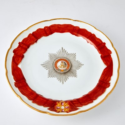 Lot 663 - Russian Porcelain Plate from the Service of The Order of St. Alexander Nevsky