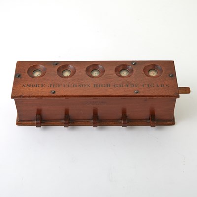 Lot 367 - American Mahogany Cigar-Advertising Slot Machine