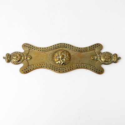 Lot 368 - A Brass Cribbage Board