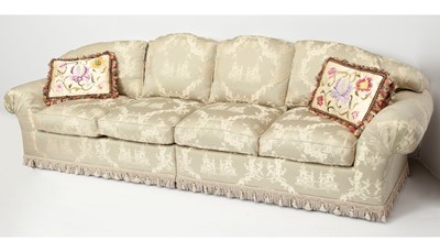 Lot 431 - Upholstered Loose Cushioned Sofa