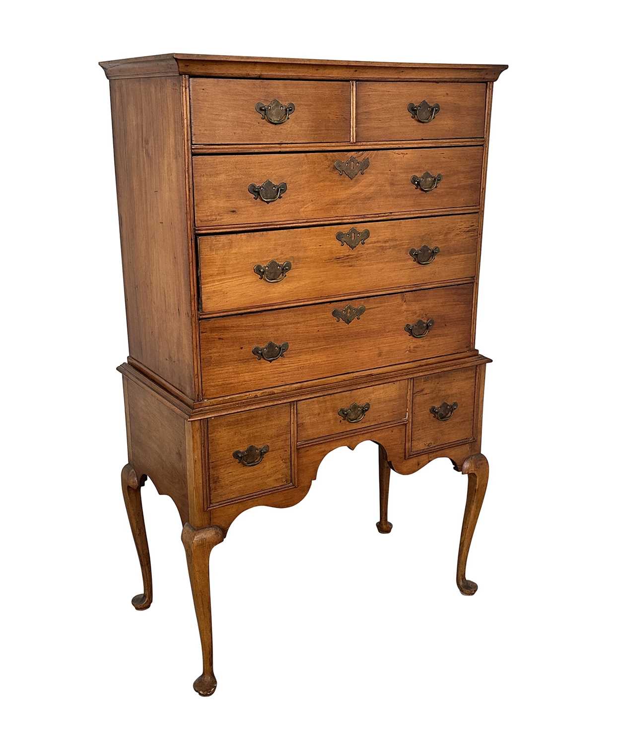 Lot 1063 - Queen Anne Maple High Chest