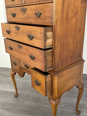 Lot 1063 - Queen Anne Maple High Chest