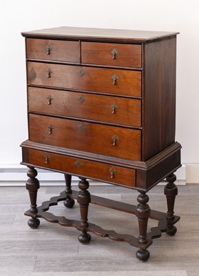 Lot 1057 - William and Mary Walnut High Chest of Drawers