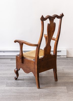 Lot 1064 - Chippendale Cherry and Maple Chamber Chair