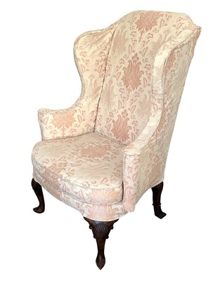 Lot 1103 - George II Mahogany Wing Chair