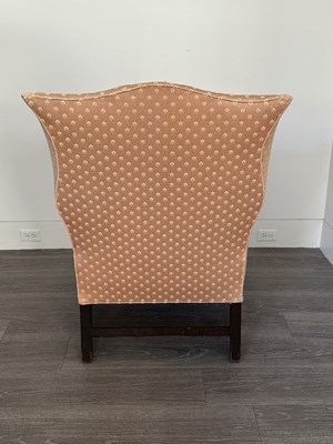 Lot 1068 - Federal Mahogany Upholstered Wing Chair