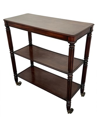 Lot 1108 - George IV Mahogany Three-tier Serving Trolley