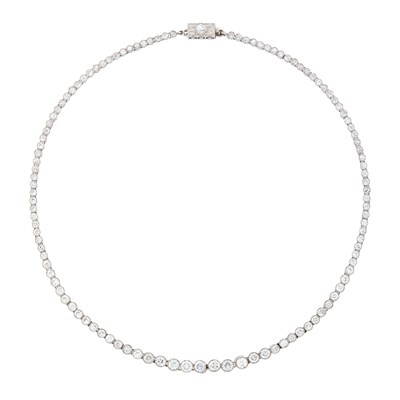 Lot 1182 - Platinum and Diamond Necklace