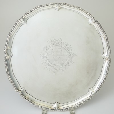 Lot 130 - George II Irish Sterling Silver Salver
