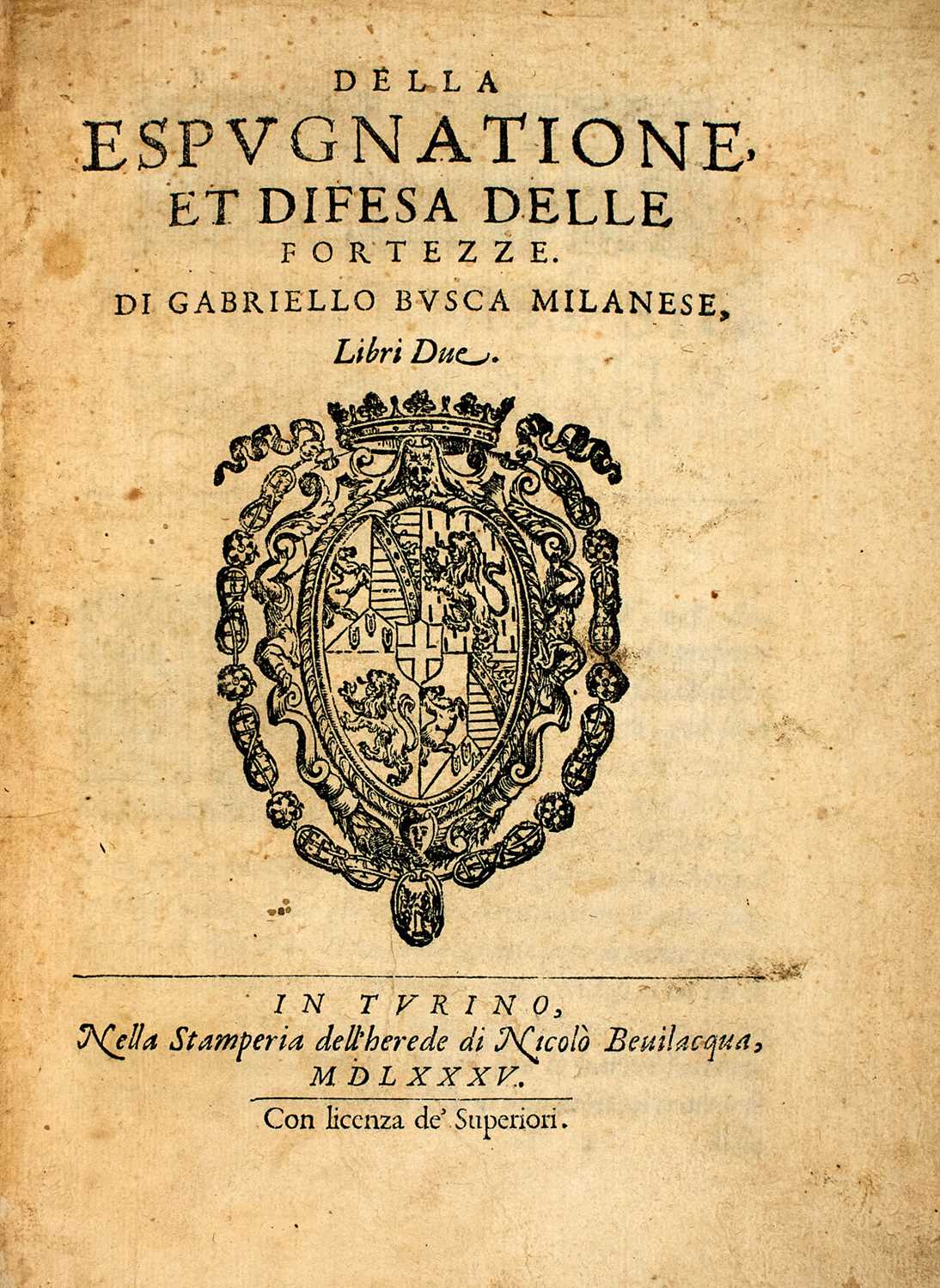 Lot 20 - A fine illustrated Italian sixteenth-century work on fortification and military architecture