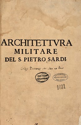 Lot 23 - Pietro Sardo on fortifications and artillery