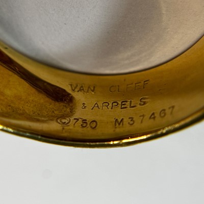 Lot 49 - Van Cleef & Arpels Gold and Diamond Bombé Ring, France