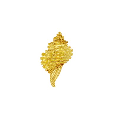 Lot 1094 - Henry Dunay Gold Shell Brooch