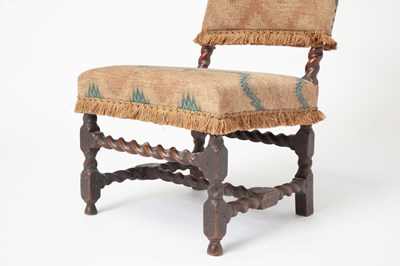 Lot 1058 - William and Mary Walnut Needlework Upholstered Side Chair
