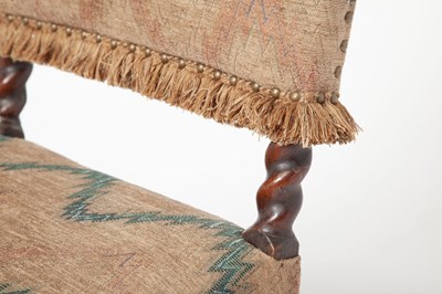 Lot 1058 - William and Mary Walnut Needlework Upholstered Side Chair
