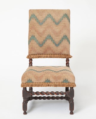 Lot 1058 - William and Mary Walnut Needlework Upholstered Side Chair