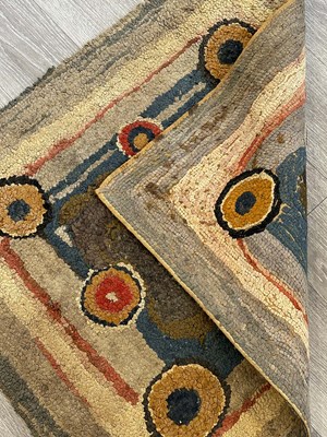 Lot 1095 - Abstract Geometric Hooked Rug