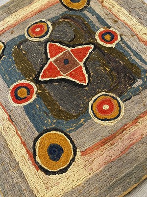 Lot 1095 - Abstract Geometric Hooked Rug