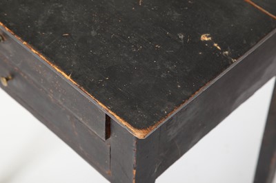 Lot 1071 - Federal Black-Painted Pine Two-drawer Stand