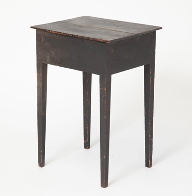 Lot 1071 - Federal Black-Painted Pine Two-drawer Stand