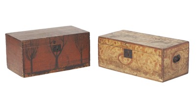 Lot 234 - Two Paint-decorated Pine Trunks