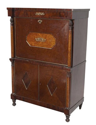 Lot 289 - Charles X Style Mahogany Secretaire à Abbatant