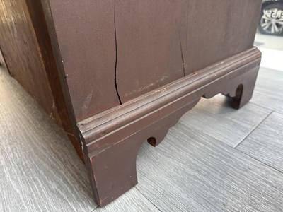 Lot 1070 - Chippendale Red-Painted Maple Desk Bookcase