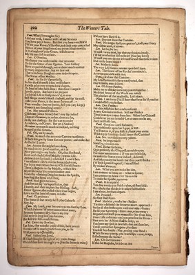 Lot 4 - Shakespeare's Winter's Tale from the 1632 Second Folio