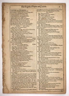 Lot 120 - Shakespeare's Troilus and Cressida from the 1632 Second Folio