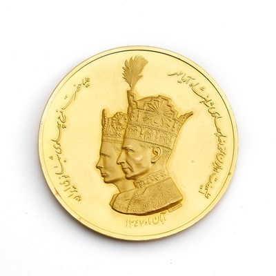 Lot 1156 - Iran Coronation Gold Medal for Mohammad Reza Palhlevi SH1347 (1967)