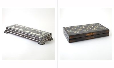 Lot 226 - Victorian Mother-of-Pearl Inlaid Lacquered Cribbage Board