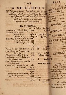 Lot 239 - The remarkable Will of George Washington, 1799